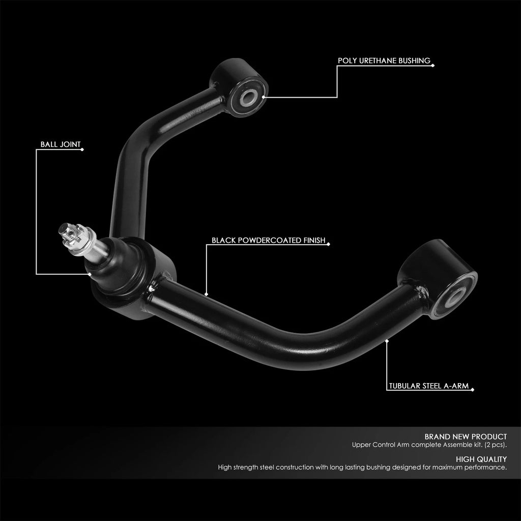 Set of 2 Black Front Upper Control Arms for Dodge RAM 1500 Classic (2009–2024)