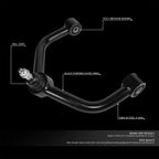 Set of 2 Black Front Upper Control Arms for Dodge RAM 1500 Classic (2009–2024)