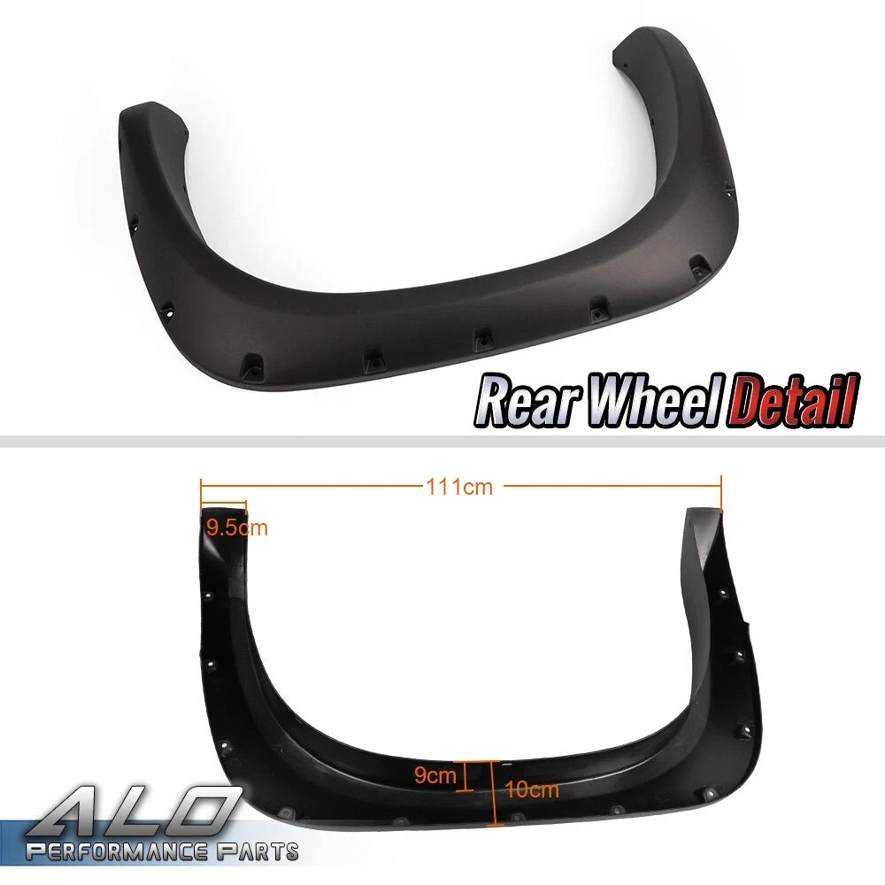 Set of 4 Pocket Rivet Style Fender Flares for Ram 1500/2500/3500
