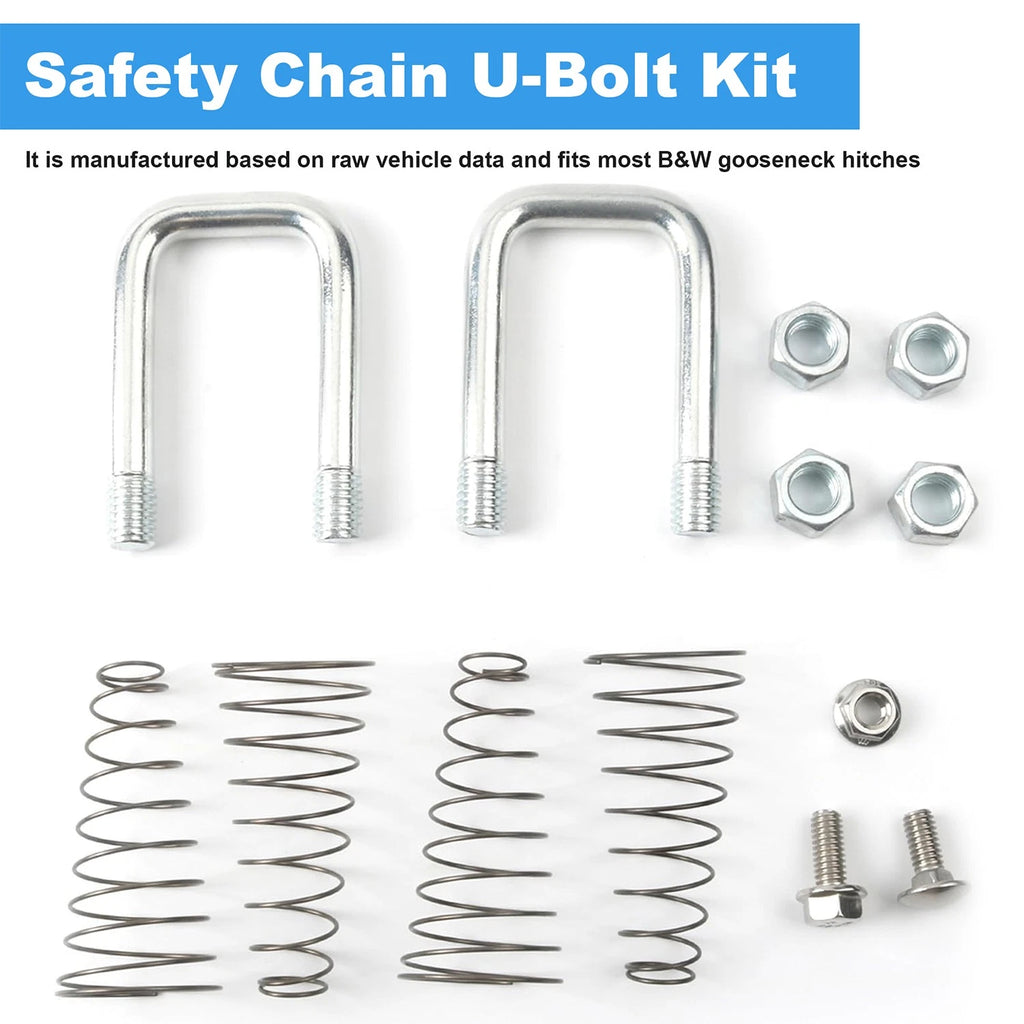 Replacement Safety Chain U-Bolt Kit for B&W Hitches Gooseneck (190021600)