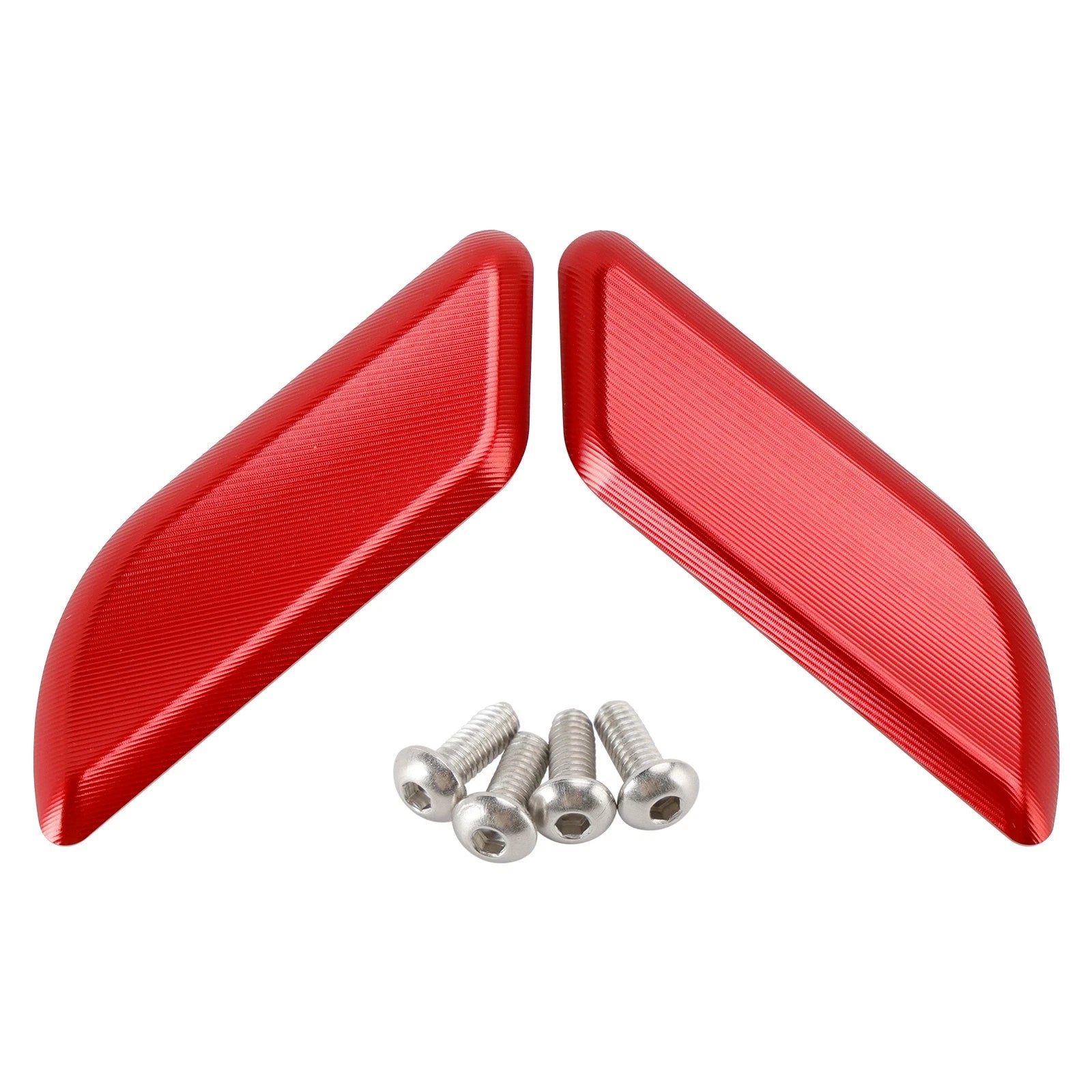Billet Red Mirror Block Off Plates for Ducati 959 1299 Panigale (2015–2019)