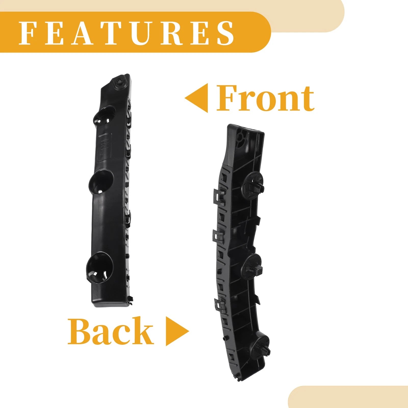 Set of 2 Front Bumper Support Brackets for Nissan Rogue (2014–2020)