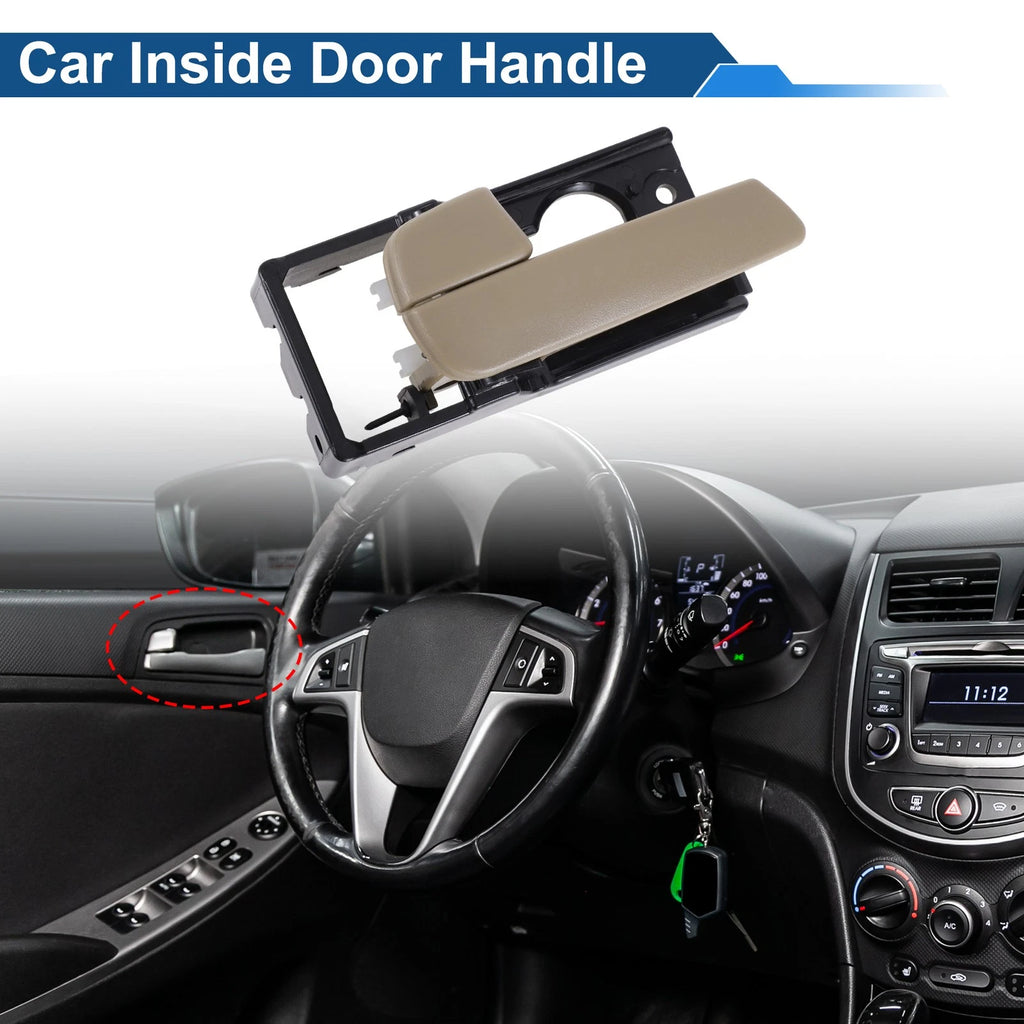 Front Passenger Side Interior Door Handle for Kia Rio (2012–2017) No. 826101G000 Beige Black