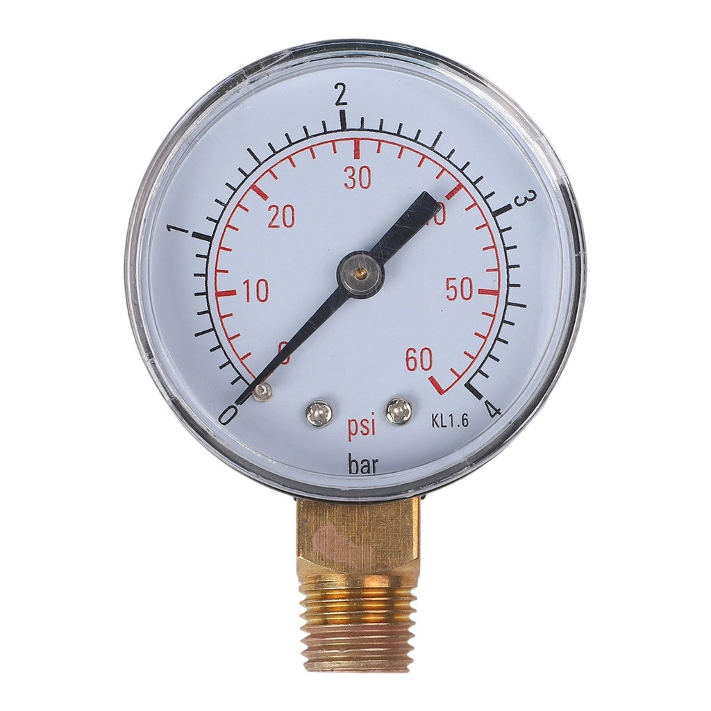 Pressure Gauge 14in NPT Thread 0-4 Bar with Transparent Cover for Easy Reading