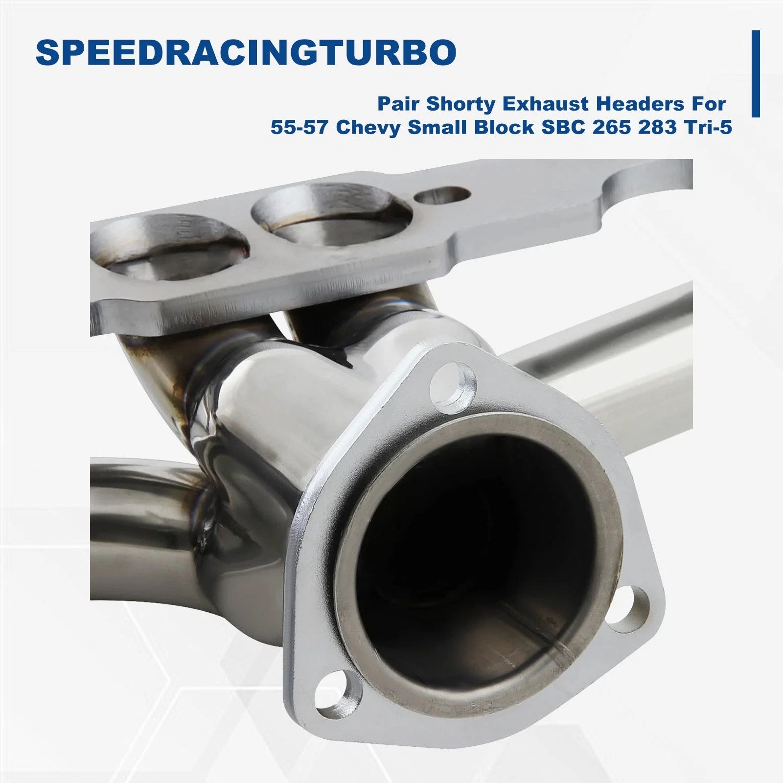 Shorty Exhaust Headers Manifold for Chevy Small Block SBC 265 283 (1955–1957)