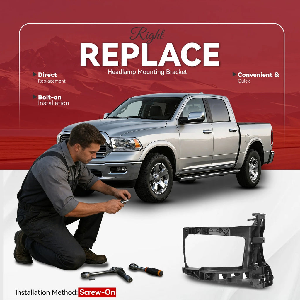 Right Radiator Support Headlight Mount Bracket for Ram 1500 2500 (2013–2024)