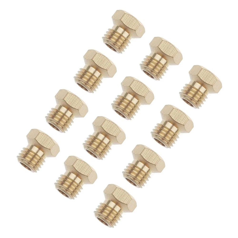 12PCS Gas Stove Brass Nozzle Kit with Sleeve and Orifice Tool (0.5-1.1mm)