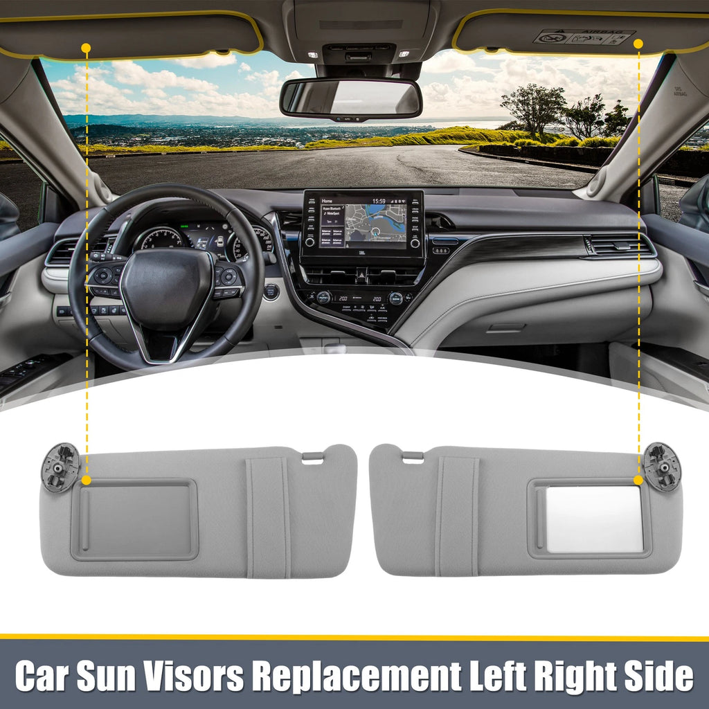 Pair Sun Visor for Toyota Camry (2007–2011) Left Right Side W/O Sunroof Light