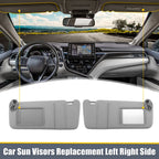 Pair Sun Visor for Toyota Camry (2007–2011) Left Right Side W/O Sunroof Light