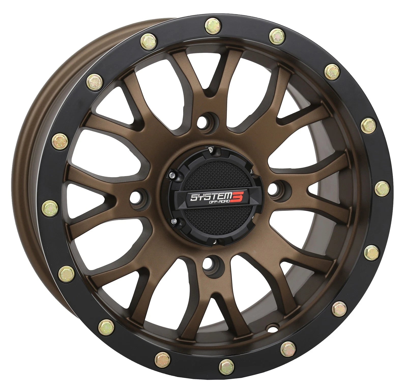 System 3 St3 Wheel 14x7 5+2 +30mm for ATV/UTV 4/110 (Matte Bronze/Black)