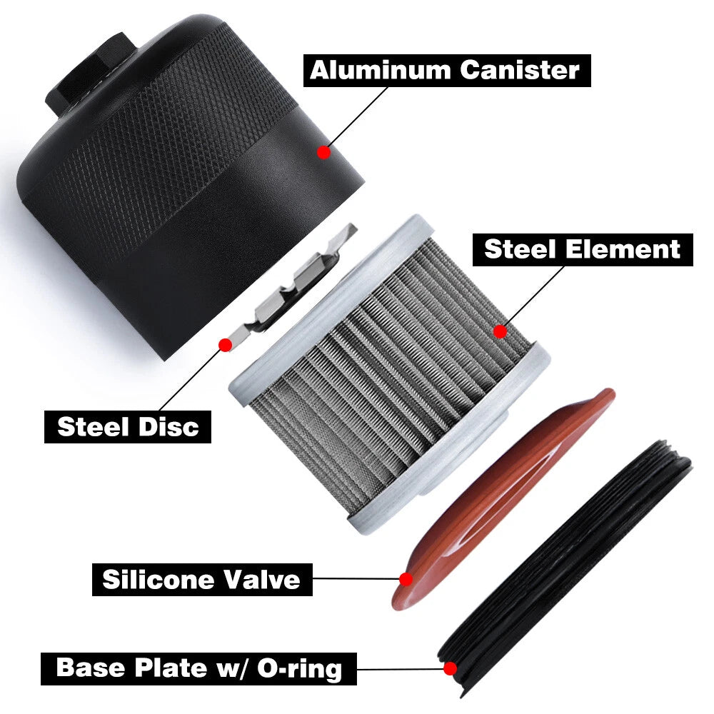Race Spec Reusable Billet Oil Filter for Honda K-Series K20 K24 (2000–2023)