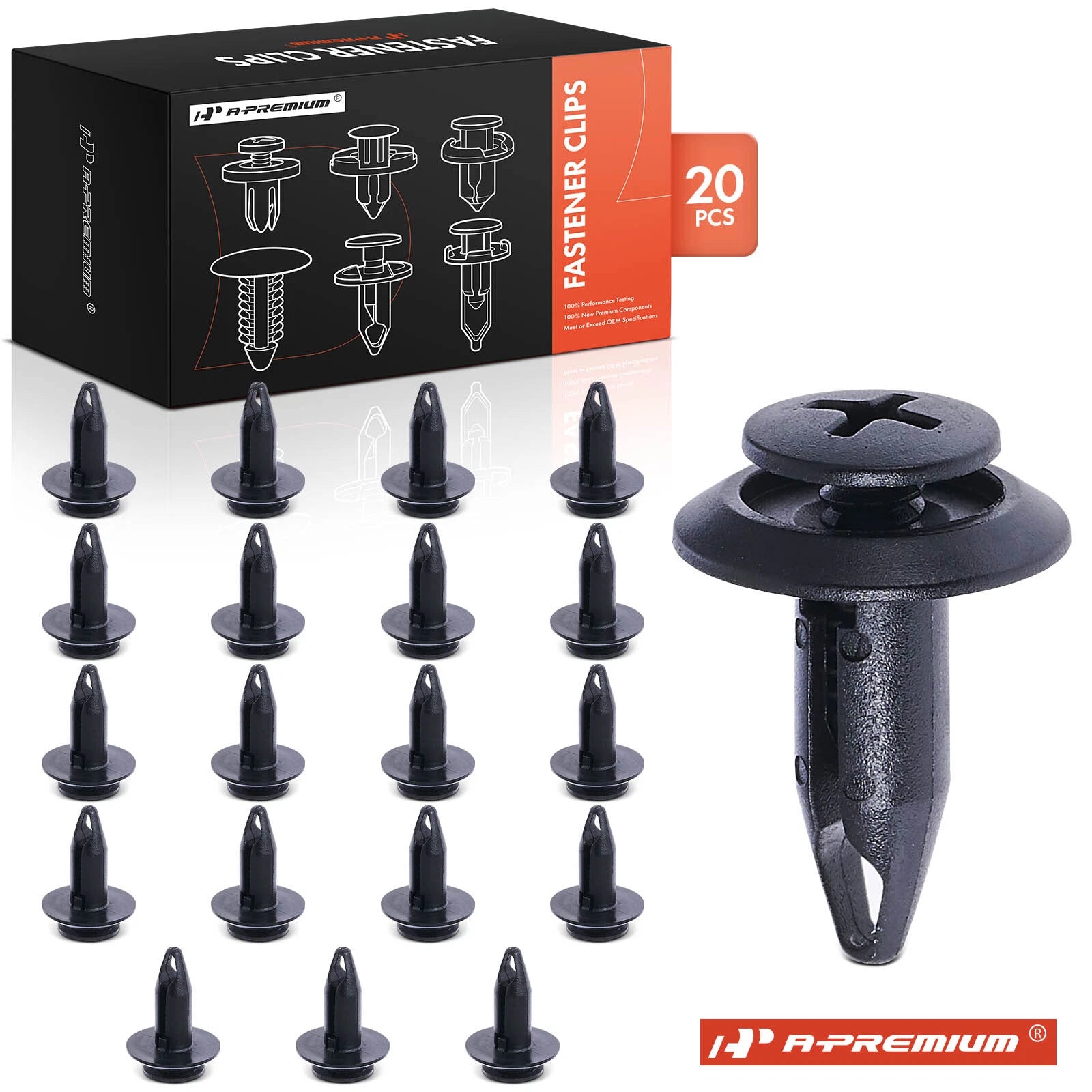 20Pcs 10mm Nylon Front Bumper Cover Clips for Honda 