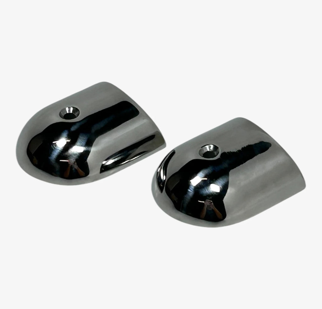Set of 2 Stainless Steel Boat Rub Rail End Caps for Taco Marine F16-0039