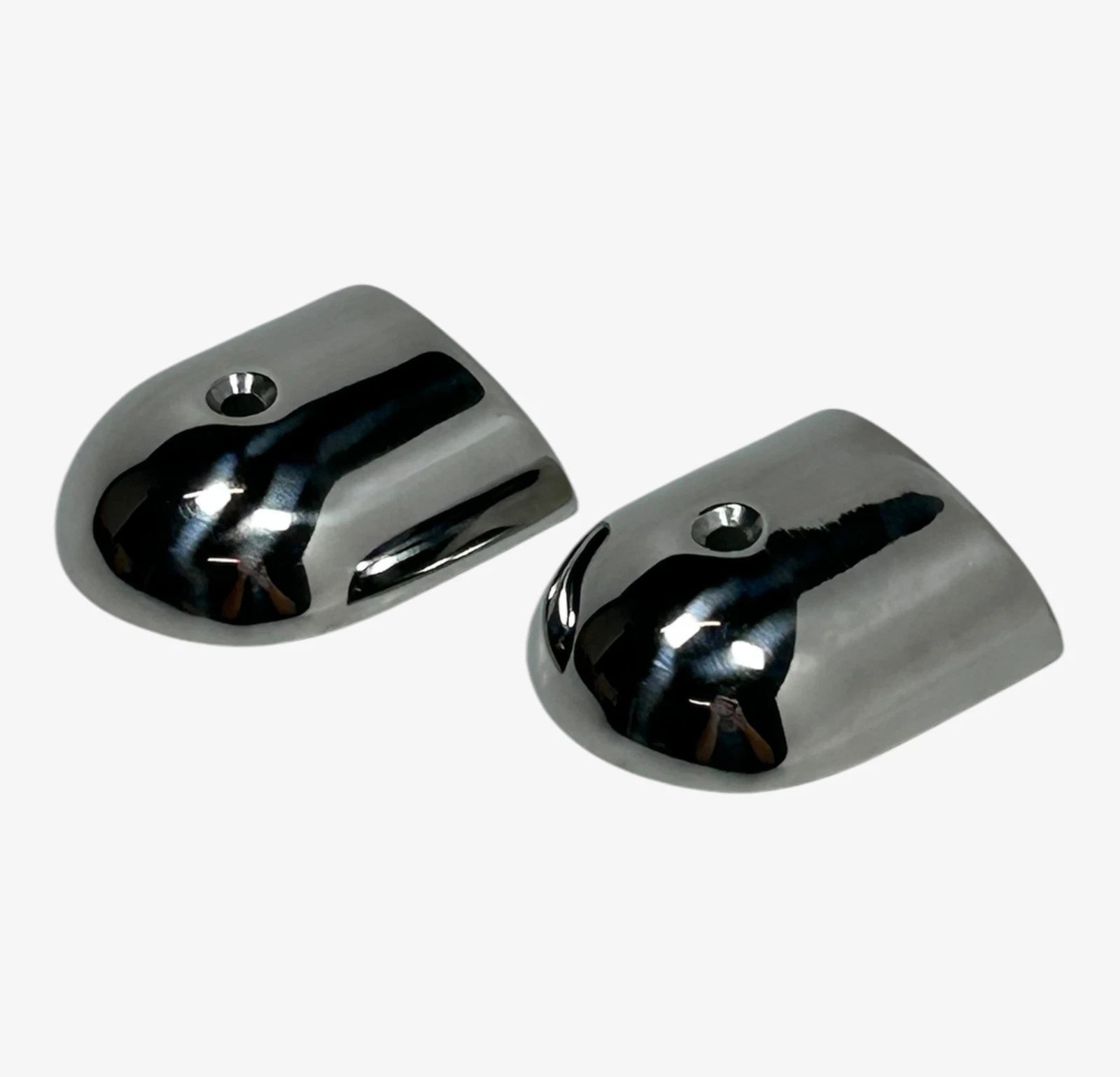 Set of 2 Stainless Steel Boat Rub Rail End Caps for Taco Marine F16-0039