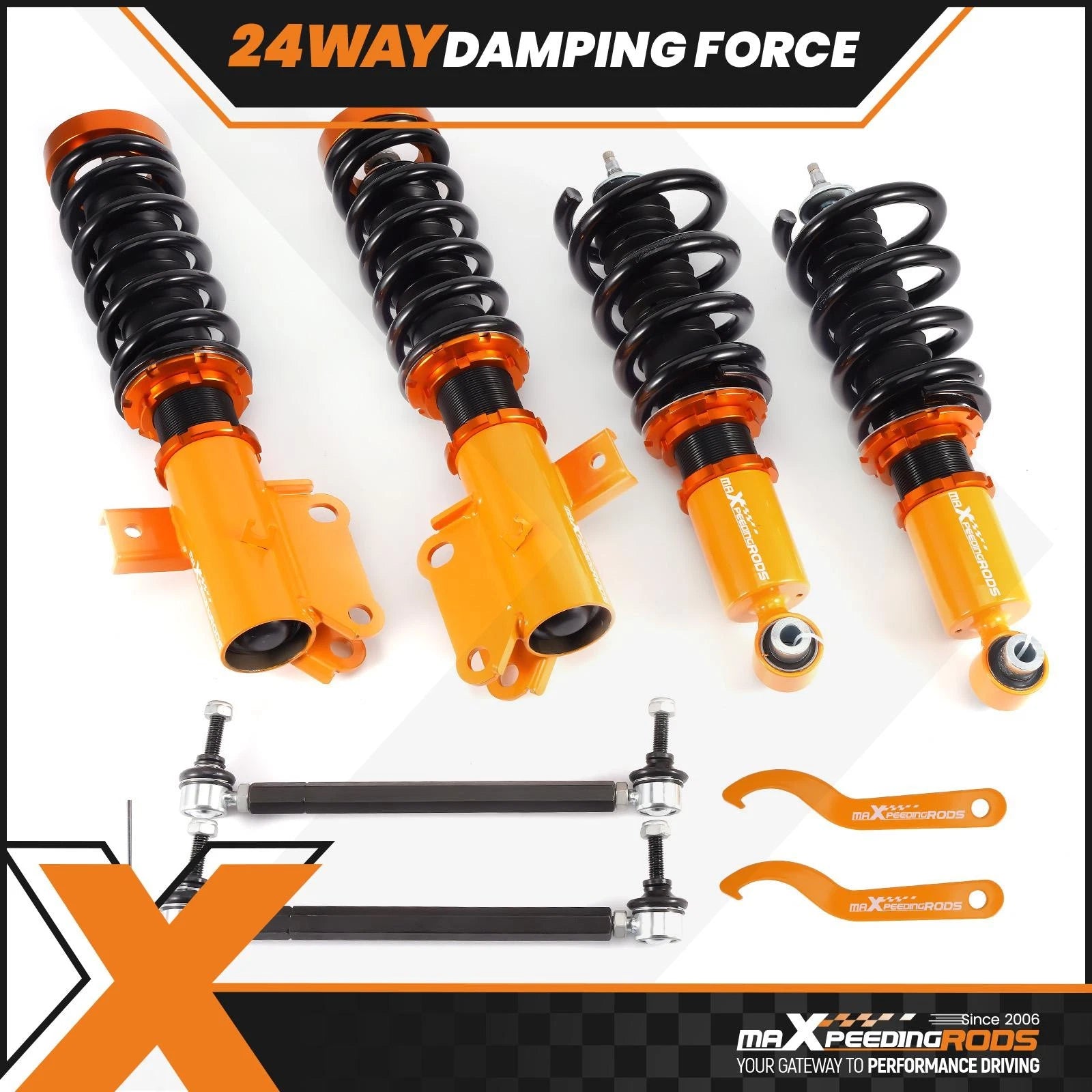 Coilover Kit for Chevrolet Camaro (2010–2015) Adj. Damper Shock Absorbers + Sway Bar