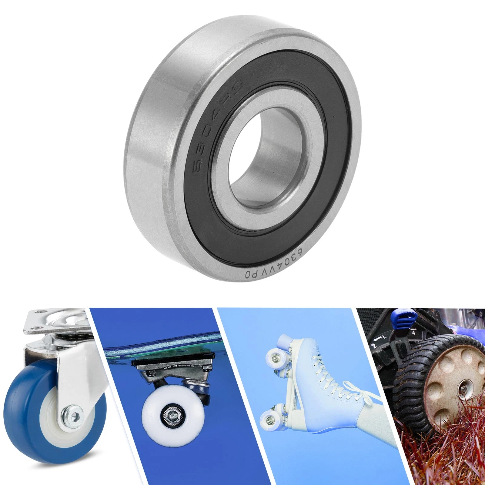 6304VV Deep Groove Ball Bearing for Scooter Skateboard (20x52x15mm)