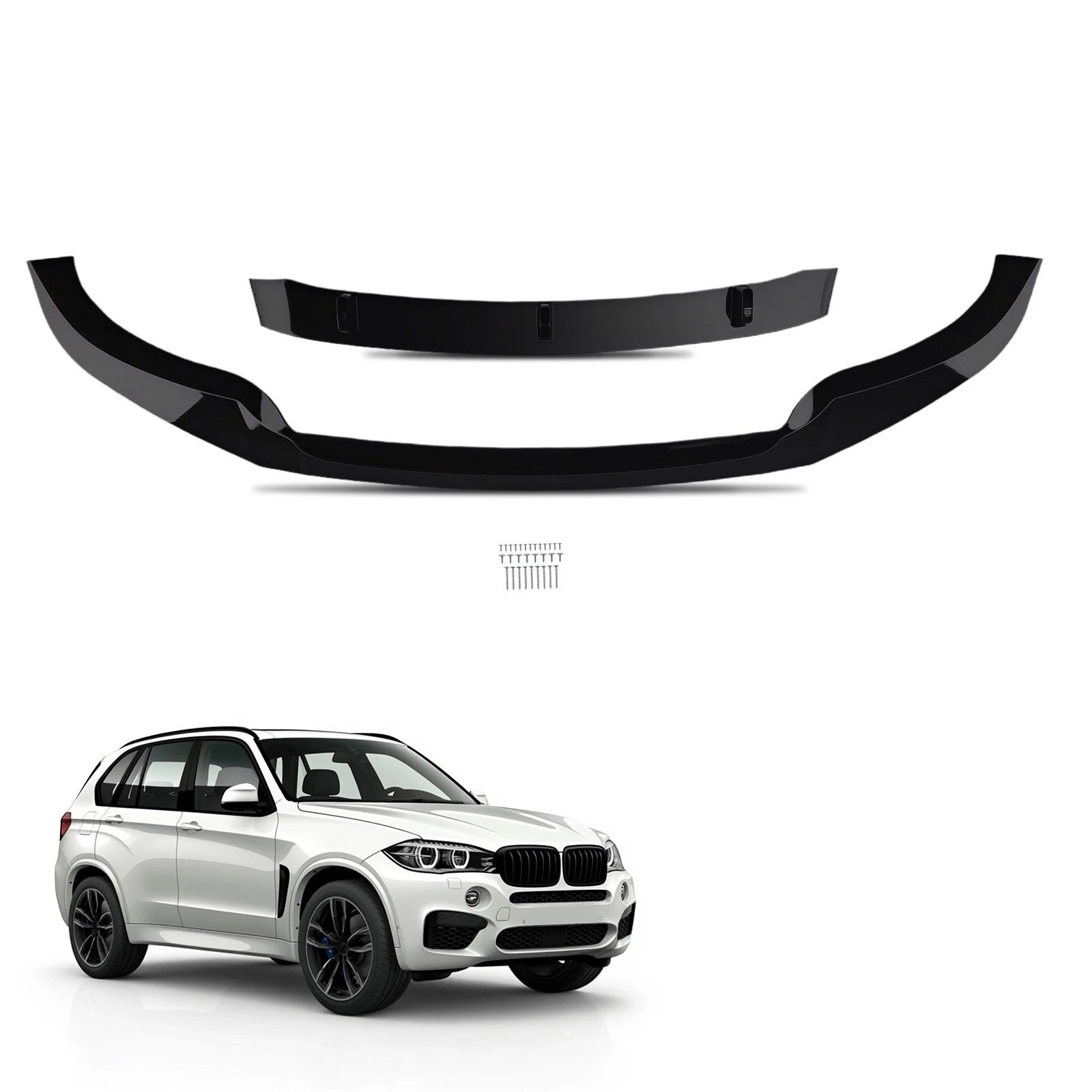 Front Lip Extension for BMW X6 G06 M Sport (2020–2023) Gloss Black Splitter