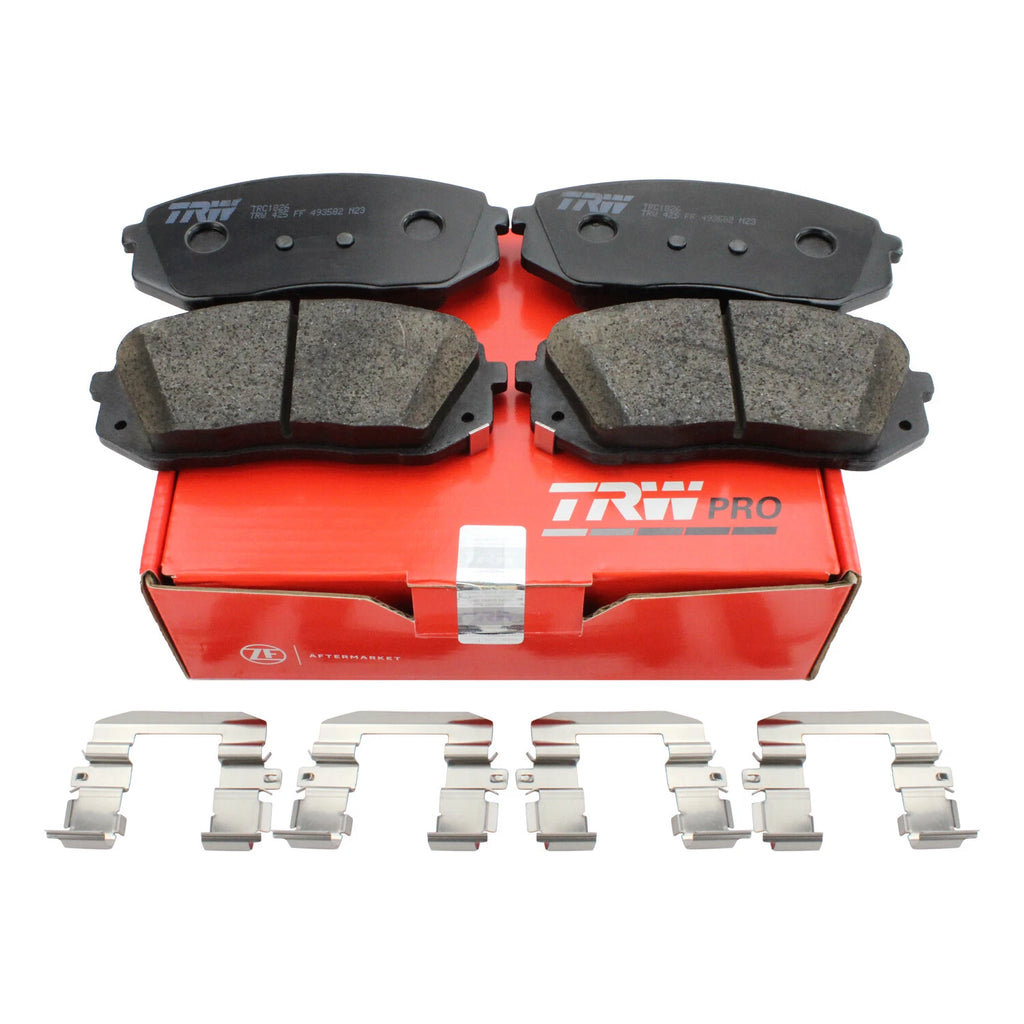 Set of 4 TRW Pro Front Ceramic Brake Pads for Hyundai Kona Sonata Kia Optima (2018–2023)