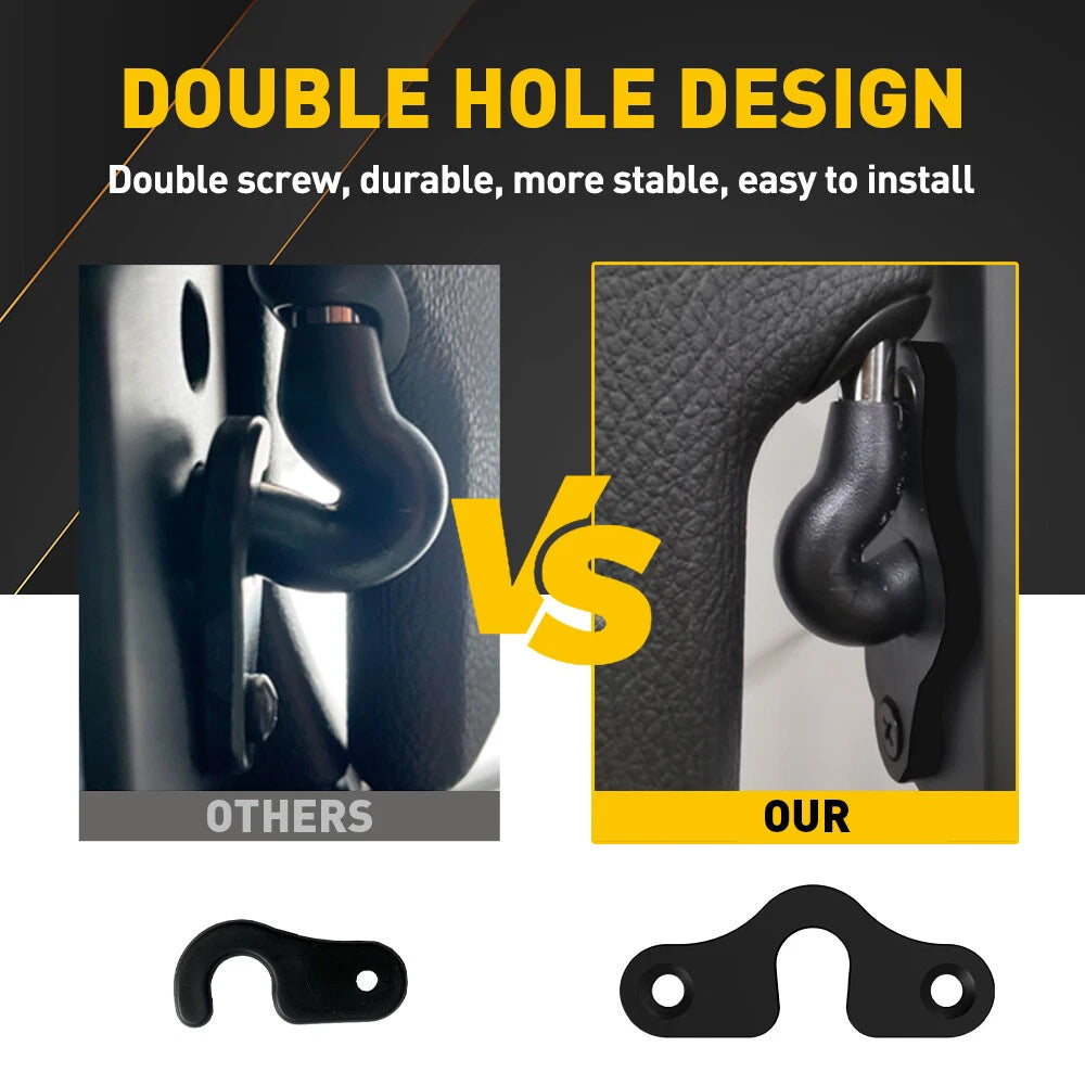 2Pcs Sun Visor Clips for Jeep Wrangler JK JL JT Gladiator (2018–Present)