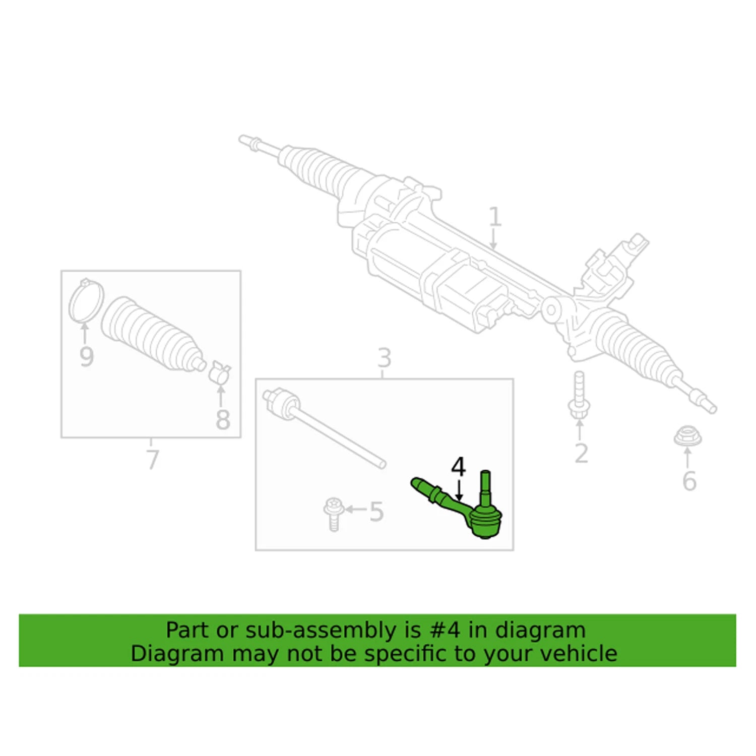 Genuine OEM Front Driver Left Steering Tie Rod End for BMW G05 G06 G07 (2019–2023)