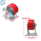 Set of 4 Heavy Duty 4" Swivel Caster Wheels 2800Lbs Capacity