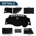 Dashboard Cover Mat for Toyota Vellfire Alphard (2015–2020) - Black Set