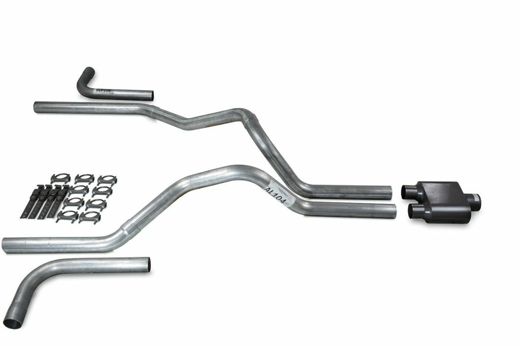 2.5" Dual Exhaust Kit for Ford F150 (2021–2025) 1 Chamber Muffler Side Exit