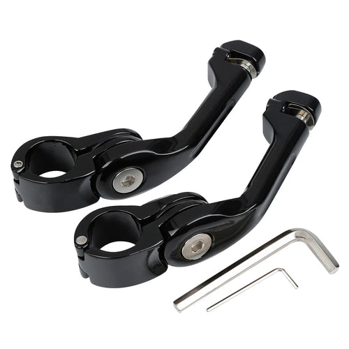 1 1/4" Long Angled Adjustable Highway Footpeg Mount for Harley