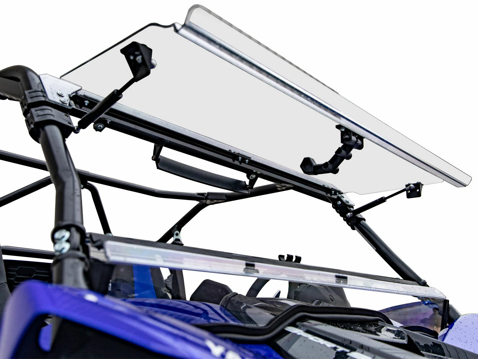 SuperATV Heavy Duty Scratch Resistant Flip Windshield for Yamaha YXZ (2019–2023)