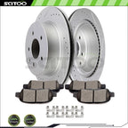 Rear Brake Rotors and Ceramic Pads for Infiniti G35, Nissan 350Z (2003–2008)