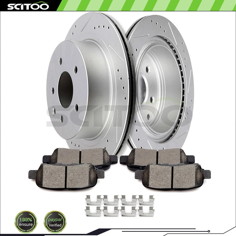Rear Brake Rotors and Ceramic Pads for Infiniti G35, Nissan 350Z (2003–2008)