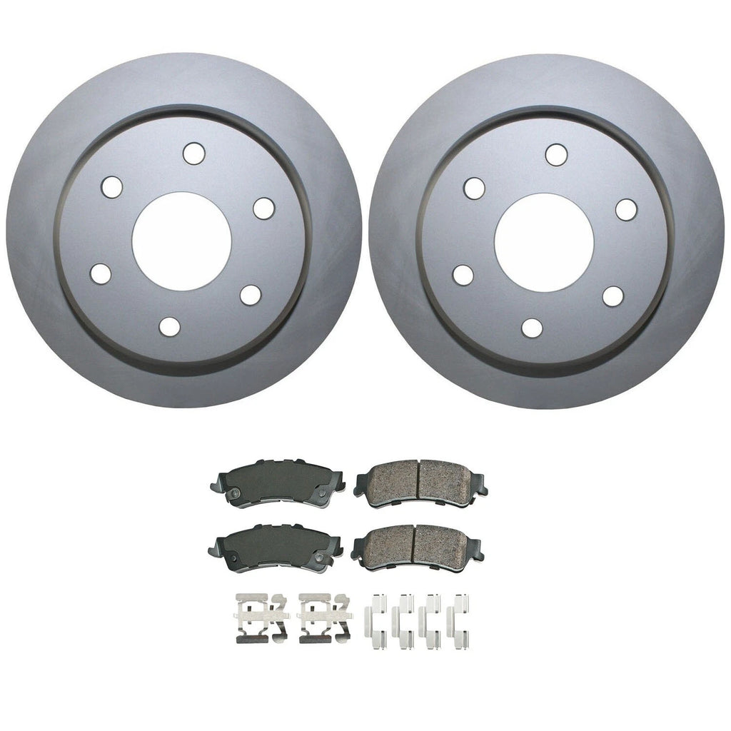 Rear Brake Kit 330mm Rotors Akebono Ceramic Pads for Sierra Silverado 1500 (2014–2023)