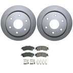 Rear Brake Kit 330mm Rotors Akebono Ceramic Pads for Sierra Silverado 1500 (2014–2023)