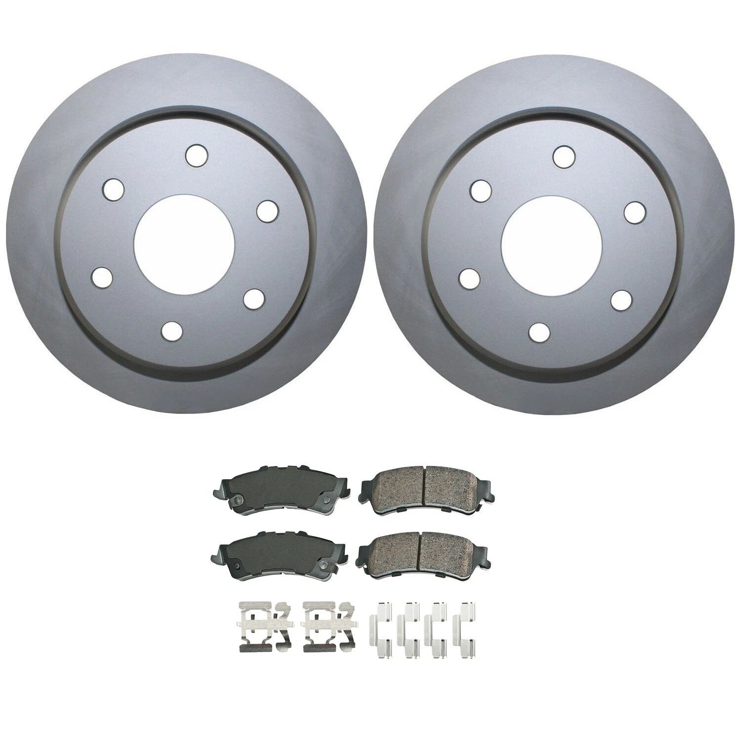 Rear Brake Kit 330mm Rotors Akebono Ceramic Pads for Sierra Silverado 1500 (2014–2023)