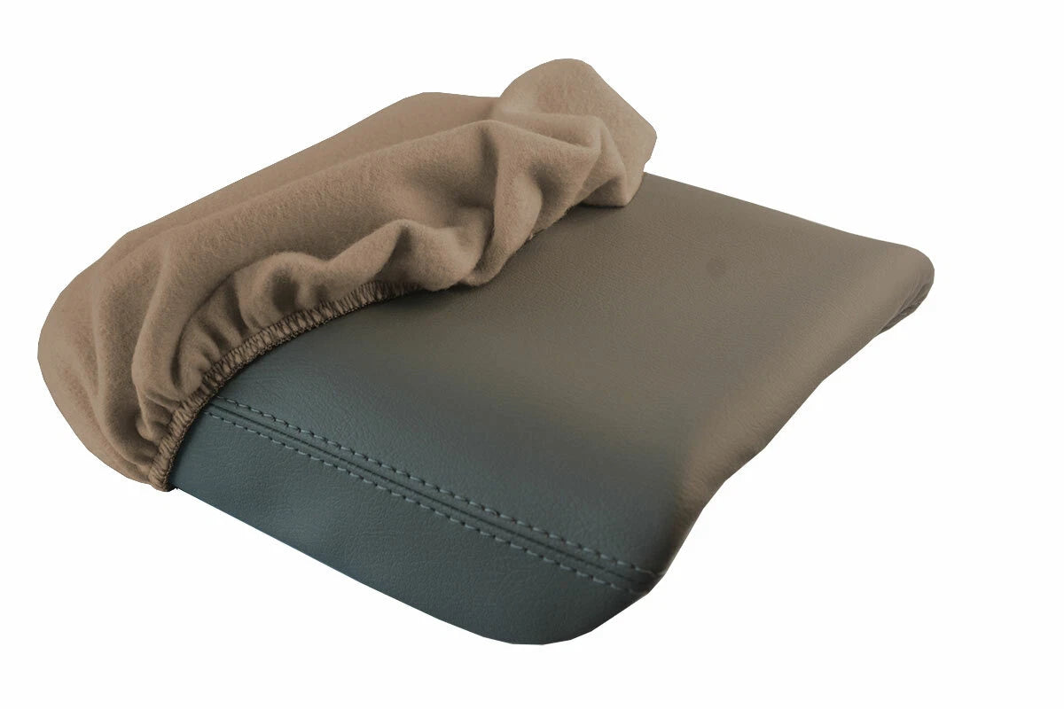 Fleece Console Lid Armrest Cover for Honda Pilot (2003–2008) Beige
