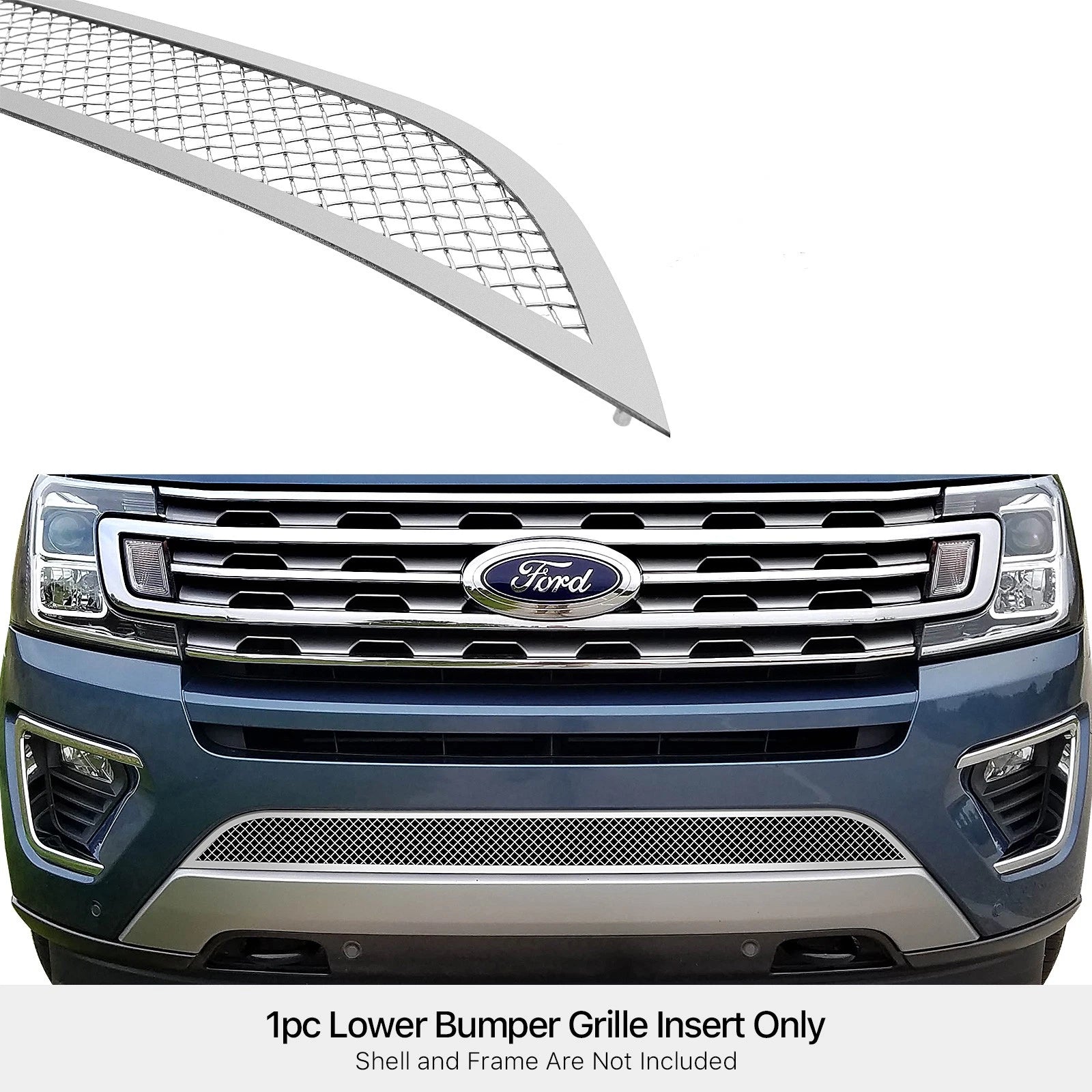 Stainless Chrome Mesh Grille Insert for Ford Expedition (2018-2024)