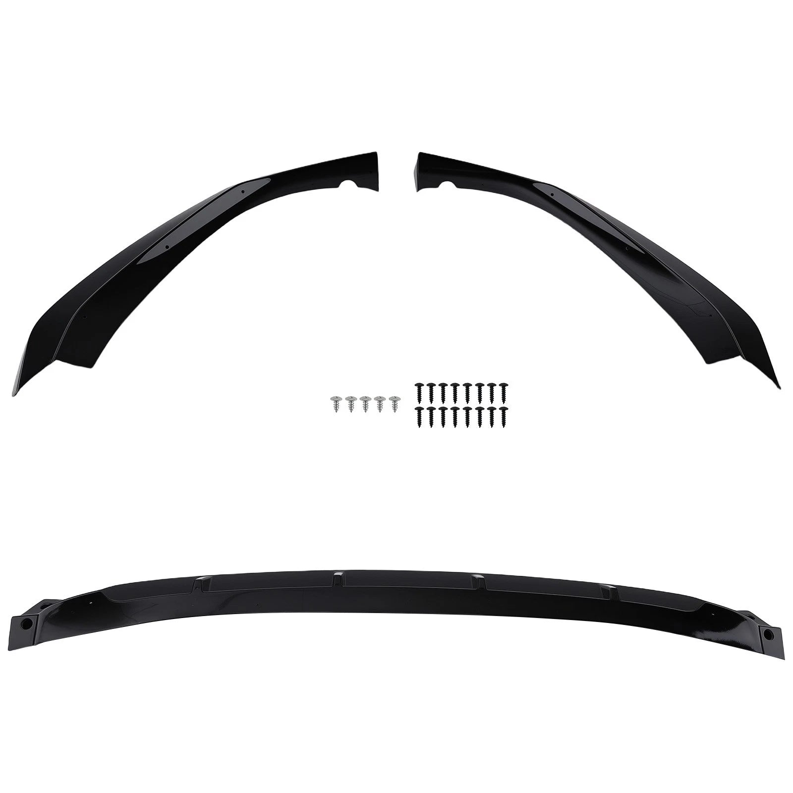 Front Bumper Lip Spoiler Gloss Blk For 2017-2019 BMW 5 Series G30 G31 M Sport