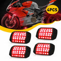 4X Red LED Rock Light Pods for SUV Pickup Truck UTV (Offroad)