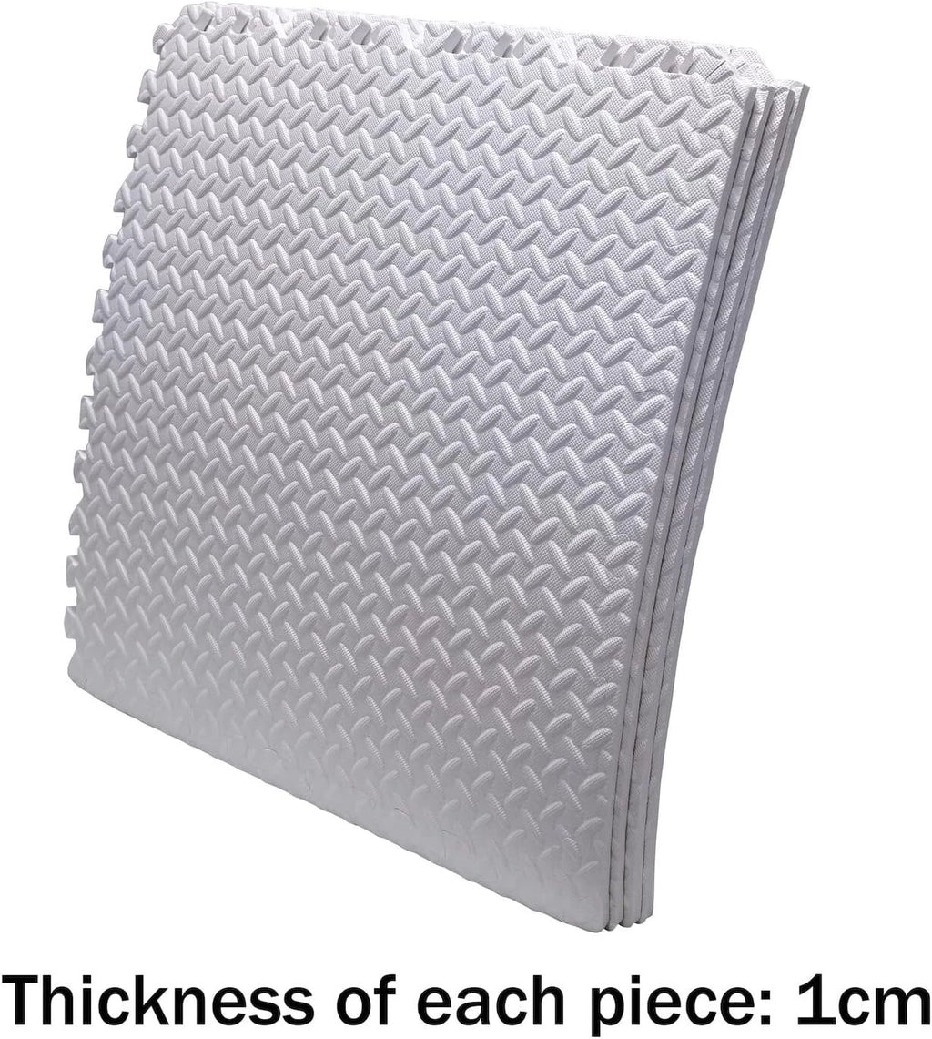 Set of 8 EVA Foam Interlocking Exercise Mats for Gym Floor Fitness Yoga