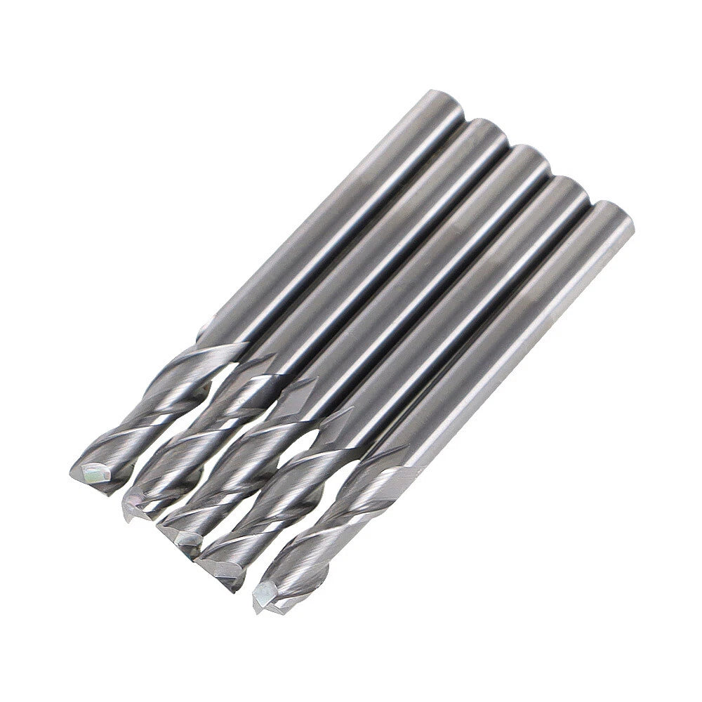 5 Pcs 3/16" 2 Flute Carbide End Mill for Various Applications (USA)