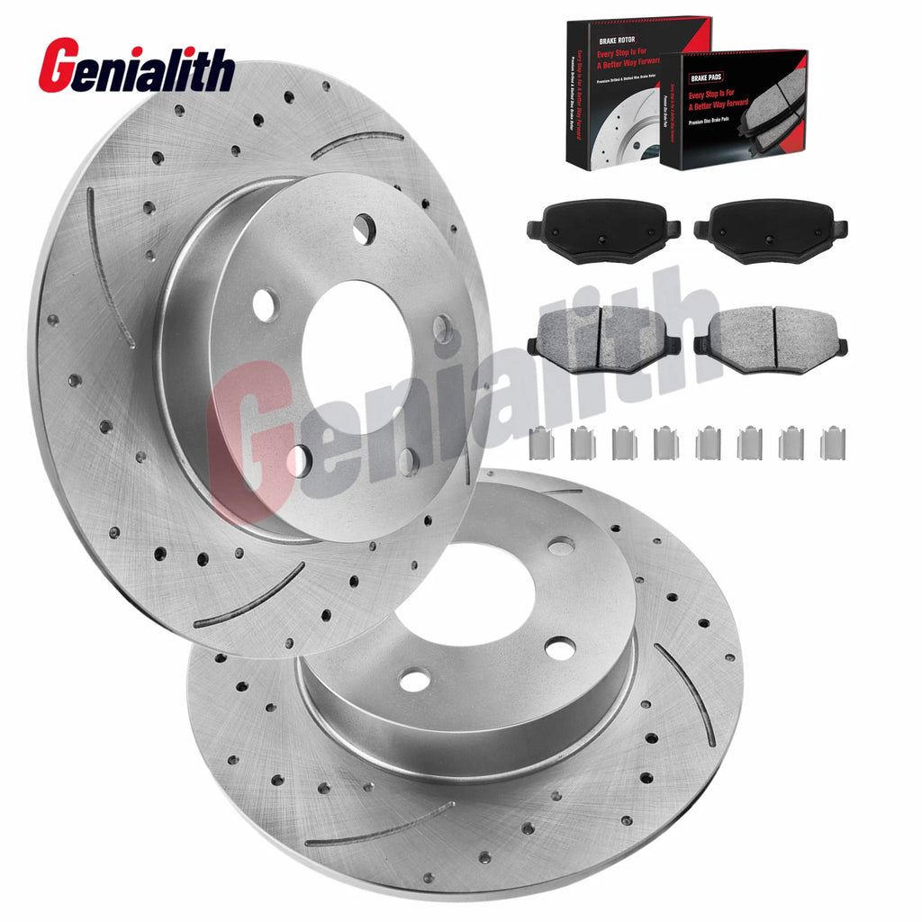 Rear Rotors & Brake Pads for Ford Taurus Flex Explorer Lincoln MKS MKT MKX (2012)