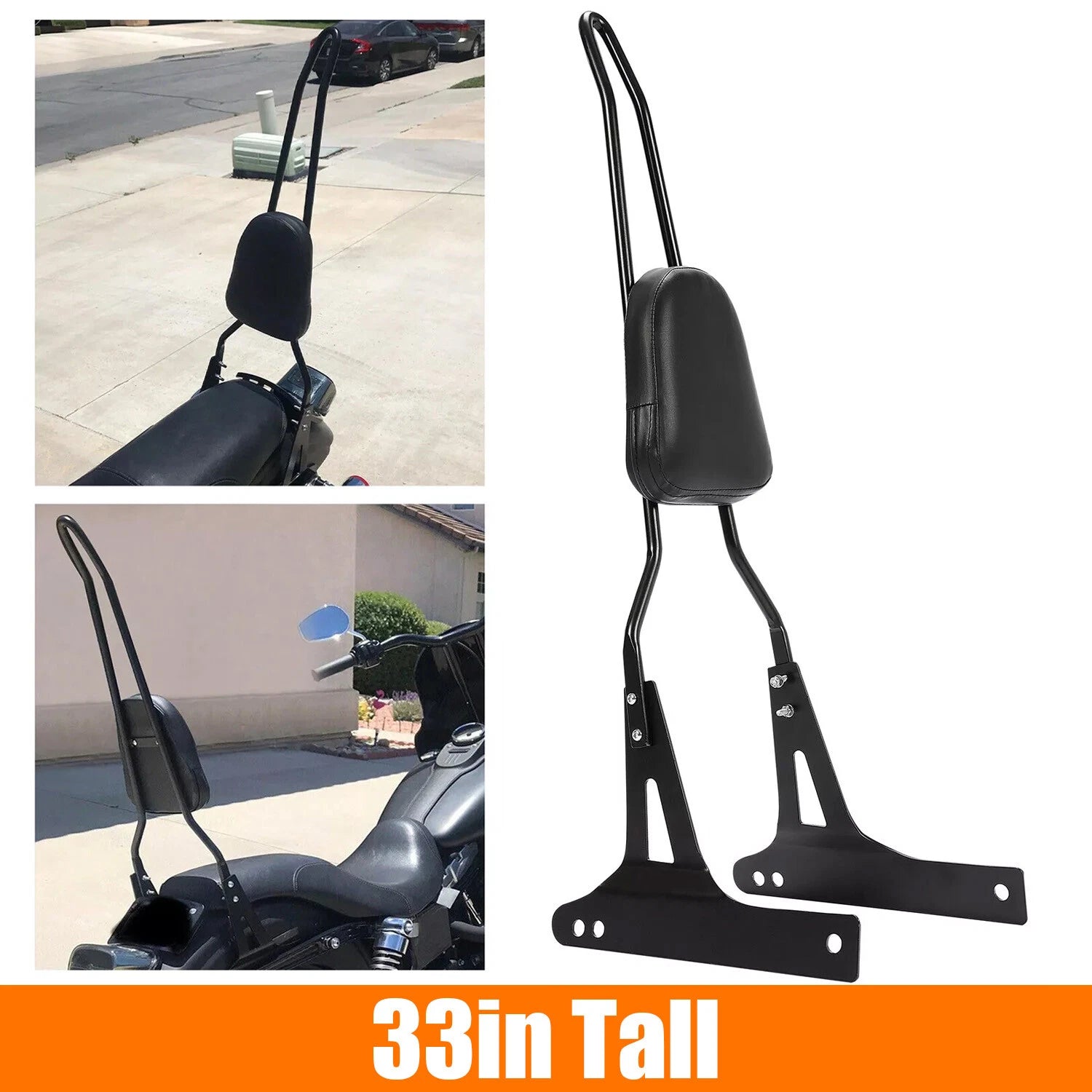 Passenger Backrest Sissy Bar for Harley Dyna Low Rider Street Bob (2006–2017)