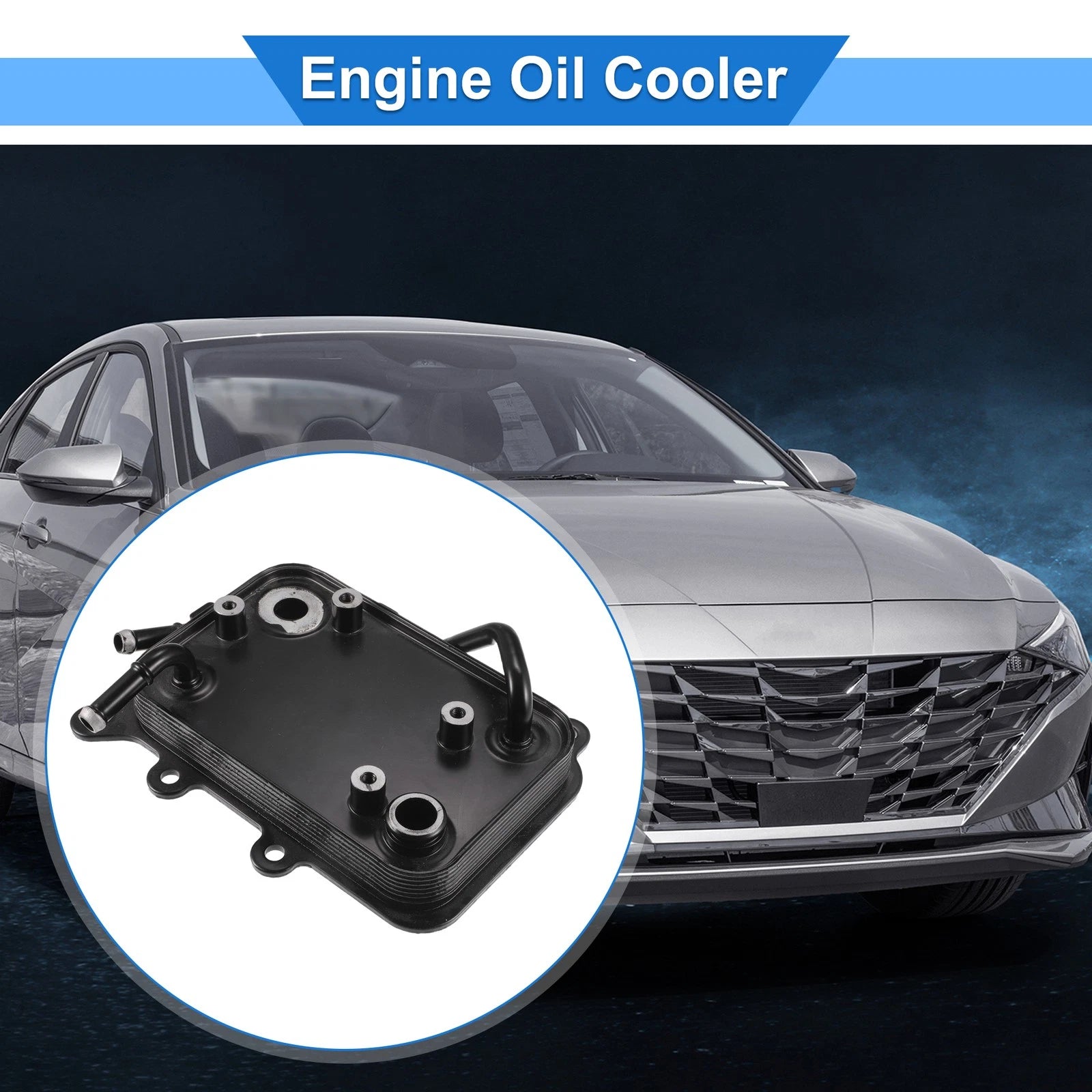 Engine Oil Cooler for Hyundai Sonata, Palisade (No. 256201U500)