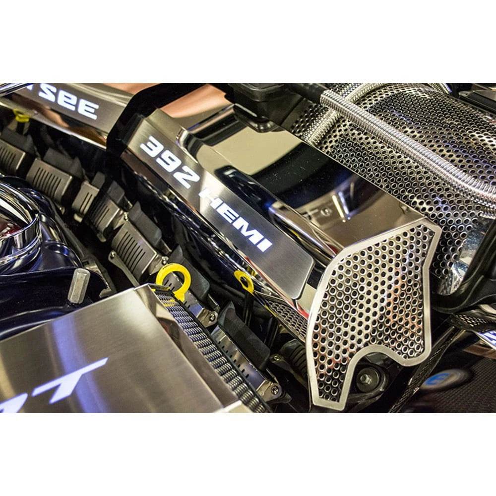 Fuel Rail Covers Replacement with Blue LED for 2015–2016 Dodge Challenger