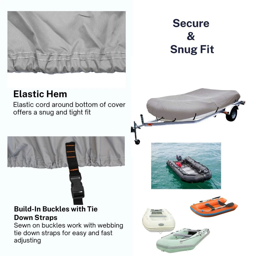Rigid Inflatable Boat Cover for RIB Dinghy 10'-11' (Heavy Duty)