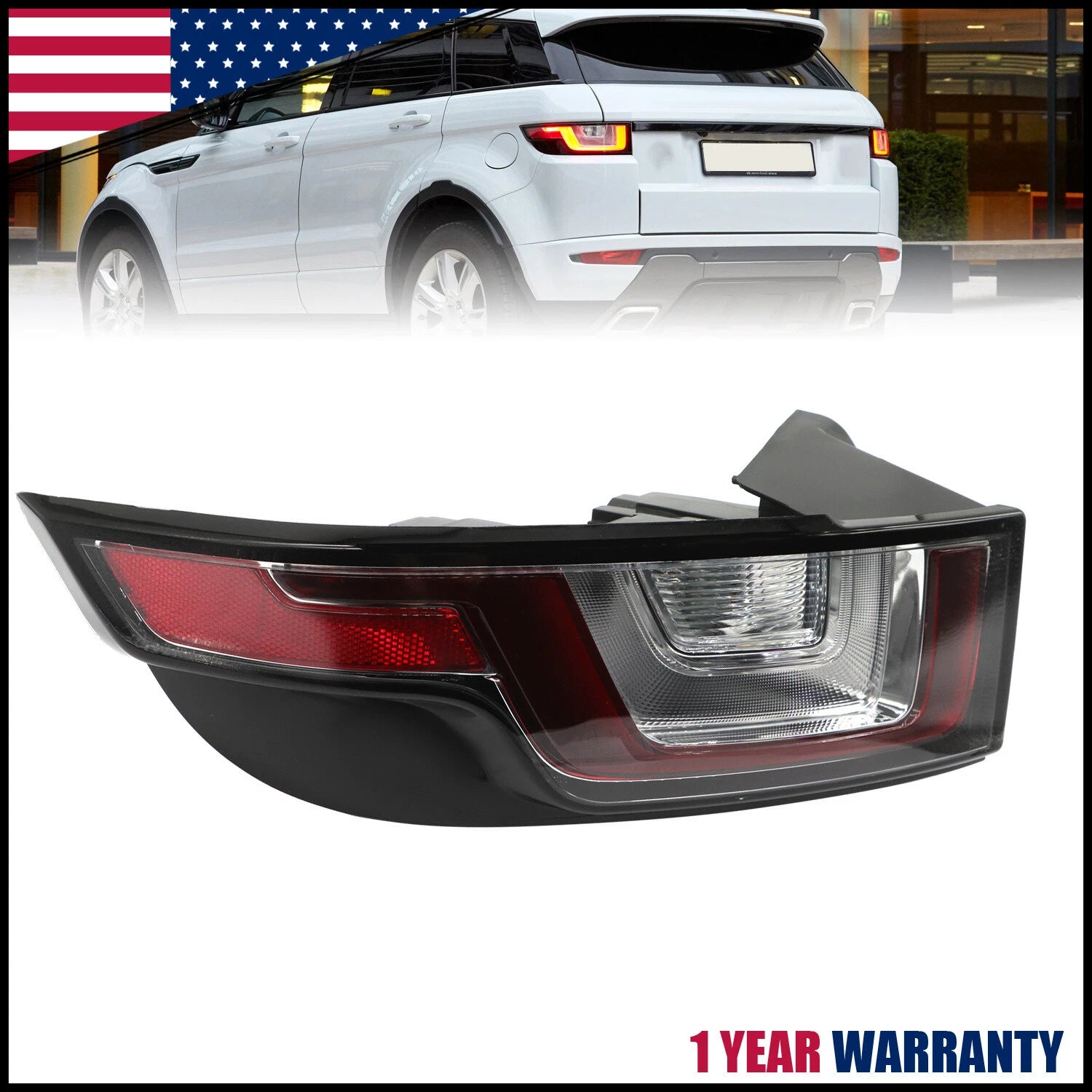 Left Driver Side Tail Light Brake Lamp for Land Rover Range Rover Evoque (2016–2018)