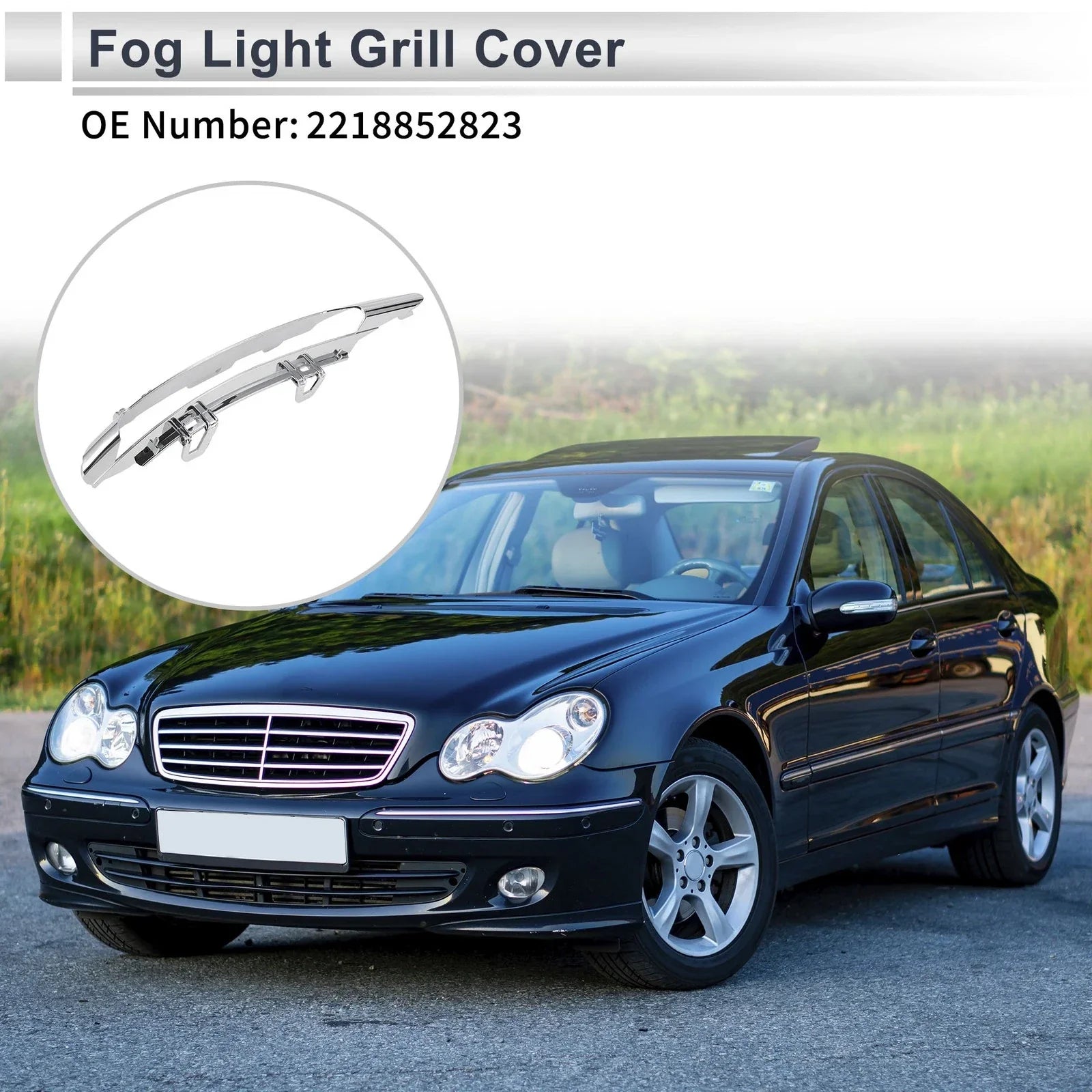 Front Right Fog Light Grill for Mercedes Benz W221 (2010-2013)