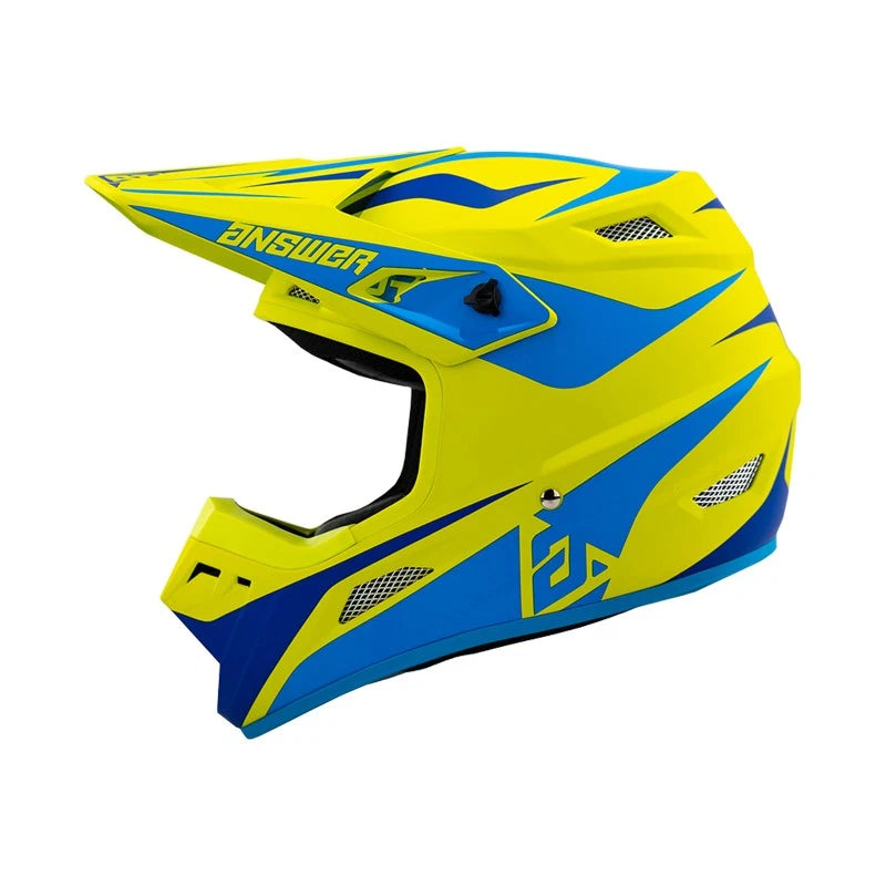 Mototown AR1 Helmet for (2XL, Matte Hyper Acid Cyan)
