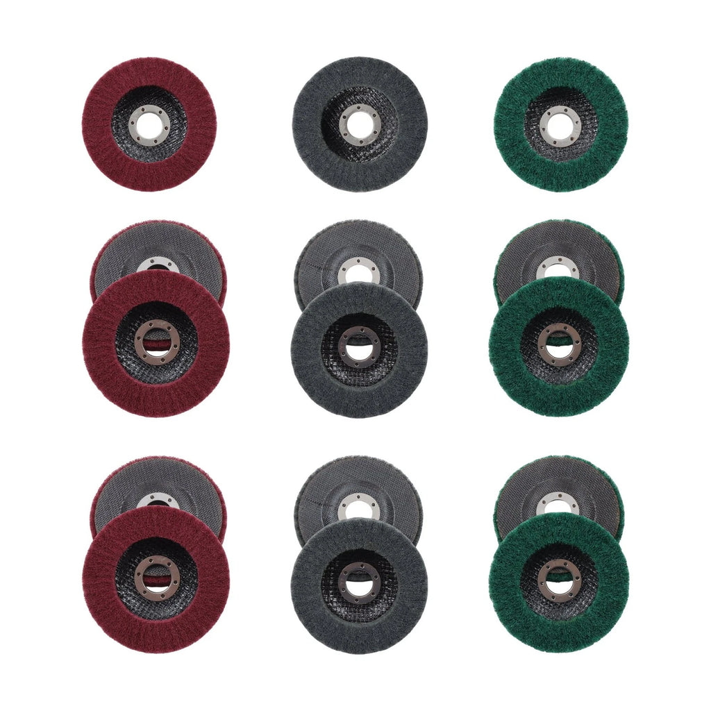 Set of 15 Flap Wheels for Automotive Finishing (4.5 Inch)