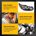 Headlights for Ford Fiesta (2014–2018) Black Housing Pair